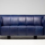 Blue Leather 'ISU' Sofa by Shigeru Uchida, 1995 - Image 3