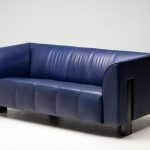 Blue Leather 'ISU' Sofa by Shigeru Uchida, 1995 - Image 5