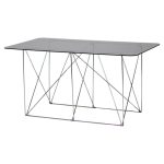 Max Sauze Foldable Smoke Glass Dining Table