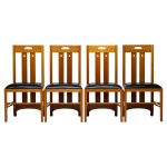 Set of Four Mackintosh “309 Ingram” Mid Century Modern Dining Chairs by Cassina