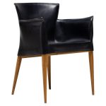 Set of Four Vela Leather Armchairs by Carlo Bartoli – Italian Modern Elegance