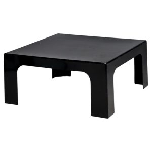 Italian 1970s Black Fiberglass Square Coffee Table