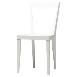 Elegant Matching Set of Four White Gio Ponti Livia Chairs