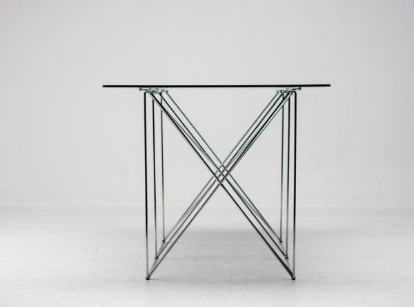 Max Sauze Foldable Smoke Glass Dining Table - Image 3