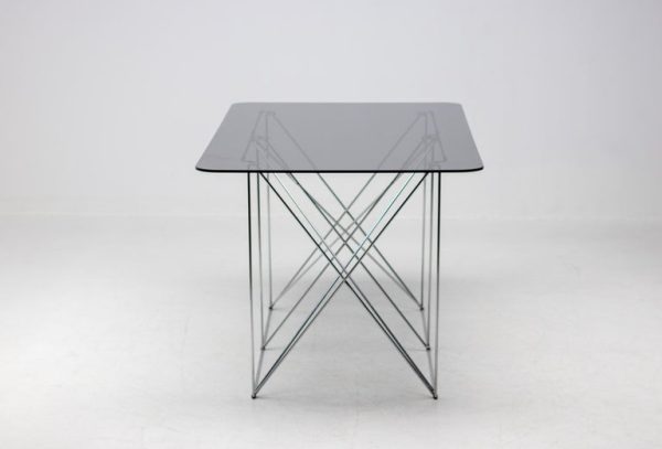 Max Sauze Foldable Smoke Glass Dining Table - Image 5