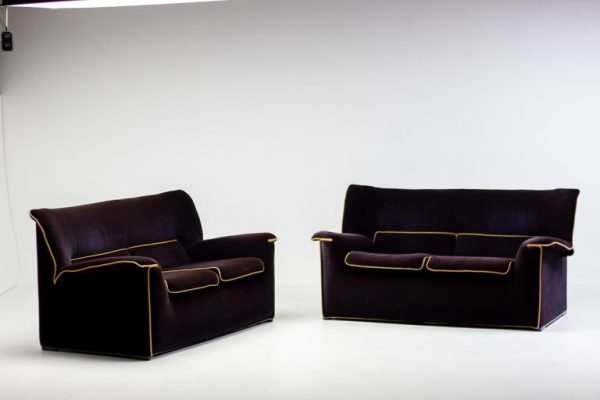 Afra & Tobia Scarpa Velvet Lauriana Sofa - Image 4