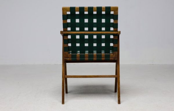 Mid-Century Italian Walnut Armchair with Webbing, in the Style of Franco Albini - Image 7