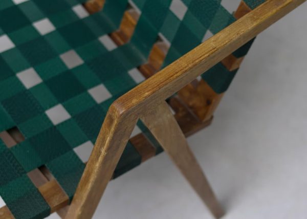 Mid-Century Italian Walnut Armchair with Webbing, in the Style of Franco Albini - Image 10