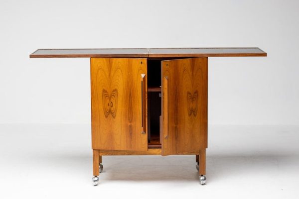 "Times" Extendable Bar Cabinet by Torbjørn Afdal in Rosewood - Image 9