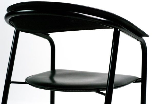 Arrben Black Leather Armchair – Sleek Italian Modernism - Image 6