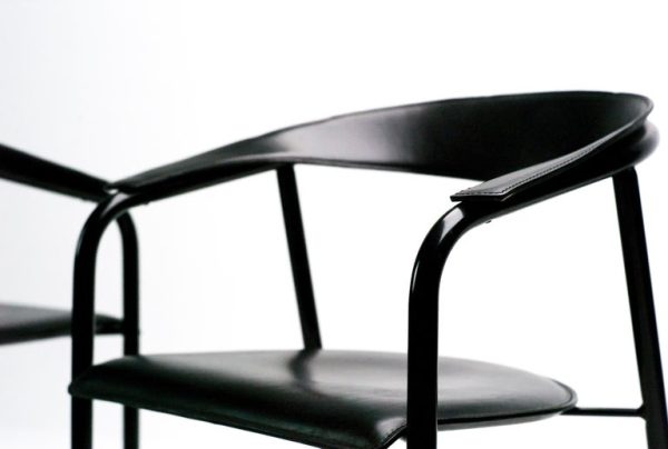 Arrben Black Leather Armchair – Sleek Italian Modernism - Image 8