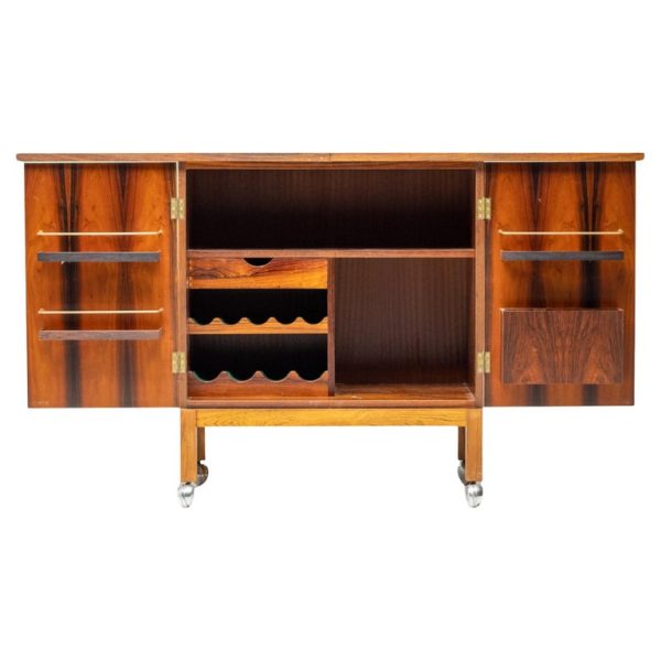 "Times" Extendable Bar Cabinet by Torbjørn Afdal in Rosewood