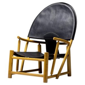Piero Palange – G23 “Hoop” Chair in Black Saddle Leather