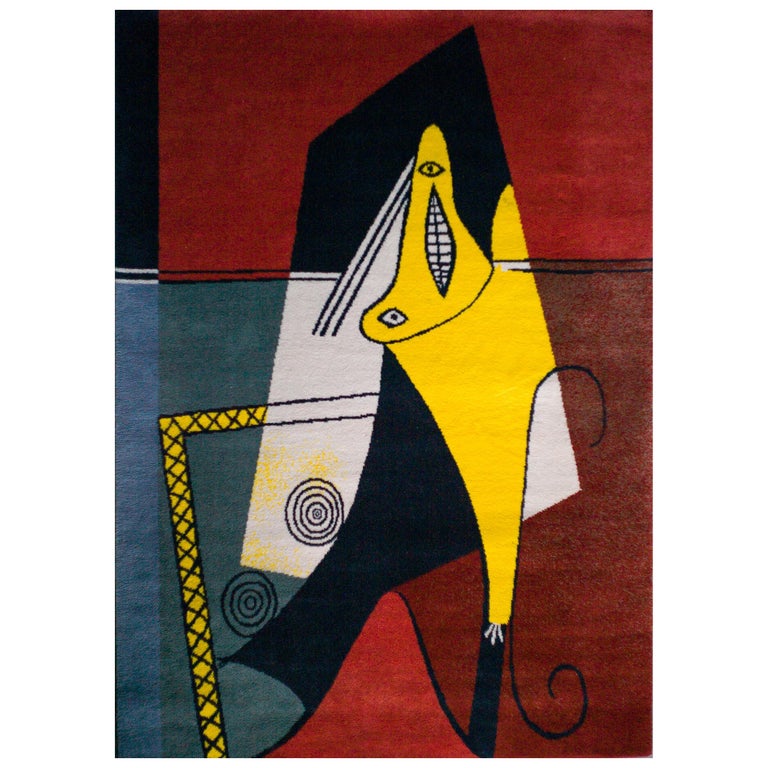 Large Wool “La Figura” Carpet After Pablo Picasso, Limited Edition, 1994