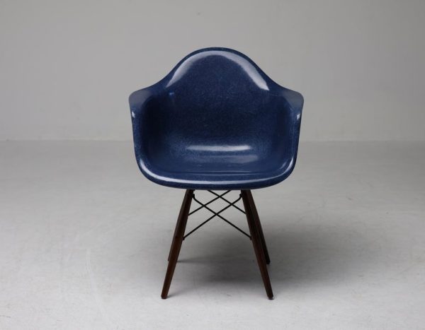 Mid Century Modern Indigo Blue Charles Eames "PAW" Armchair by Herman Miller - Image 2