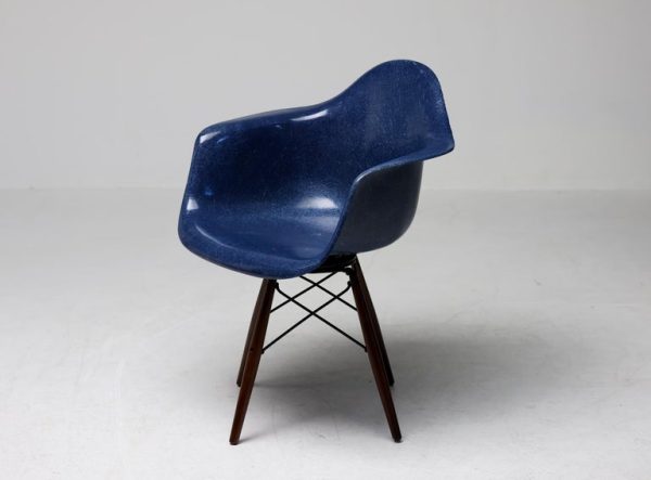 Mid Century Modern Indigo Blue Charles Eames "PAW" Armchair by Herman Miller - Image 11