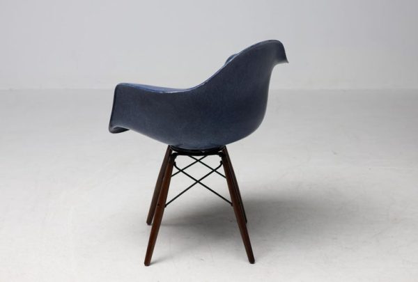 Mid Century Modern Indigo Blue Charles Eames "PAW" Armchair by Herman Miller - Image 4