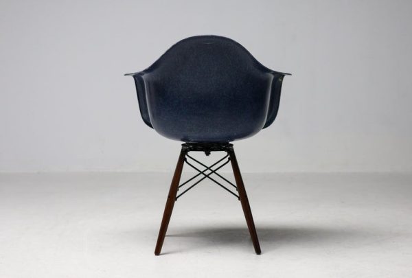 Mid Century Modern Indigo Blue Charles Eames "PAW" Armchair by Herman Miller - Image 5