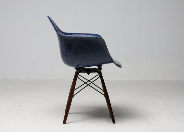 Mid Century Modern Indigo Blue Charles Eames "PAW" Armchair by Herman Miller - Image 7