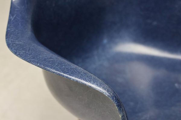 Mid Century Modern Indigo Blue Charles Eames "PAW" Armchair by Herman Miller - Image 9
