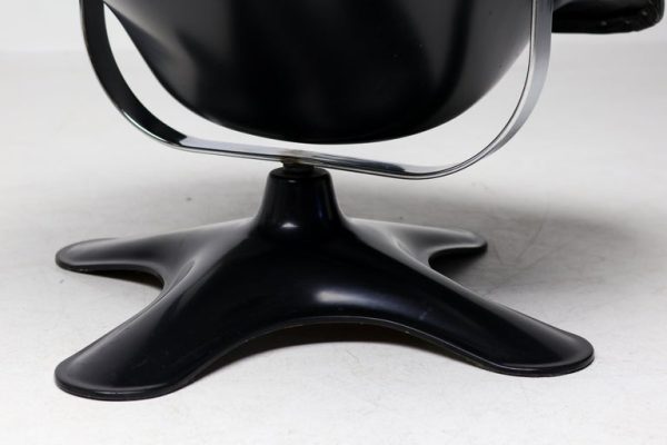 Mid Century Modern Black Karuselli Lounge Chair and Ottoman by Yrjo Kukkapuro - Image 14