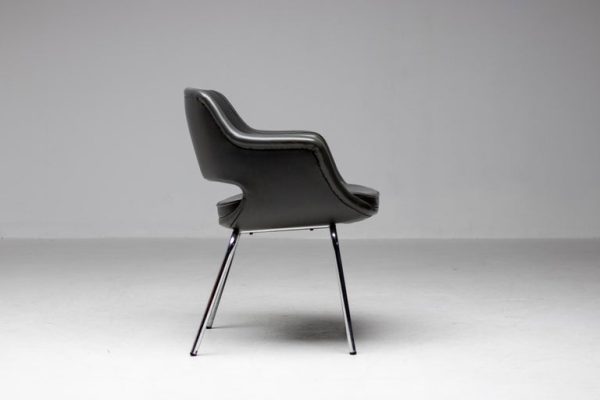 Olli Mannermaa Kilta Chairs Elephant Hide Grey Scandinavian Mid Century Modern - Image 4