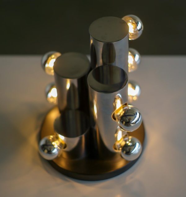 Italian Chrome Cylinders Table Lamp, 1965 - Image 7