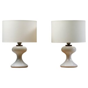 White ML1 Table Lamps by Ingo Maurer for M-Design