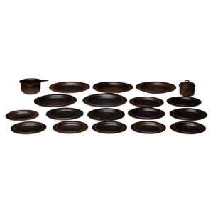 19-Piece Arabia Ruska Set – 1970s Finnish Earth & Fire