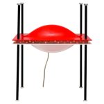 Ettore Sottsass Red Palafitta Table Lamp (Model 12639) by Arredoluce, Italy, '60
