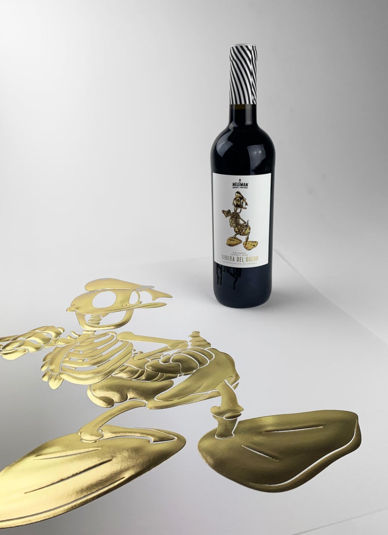 Embossed Golden Limited Edition Duck Print by Alessandro Paglia — Framed - Image 10