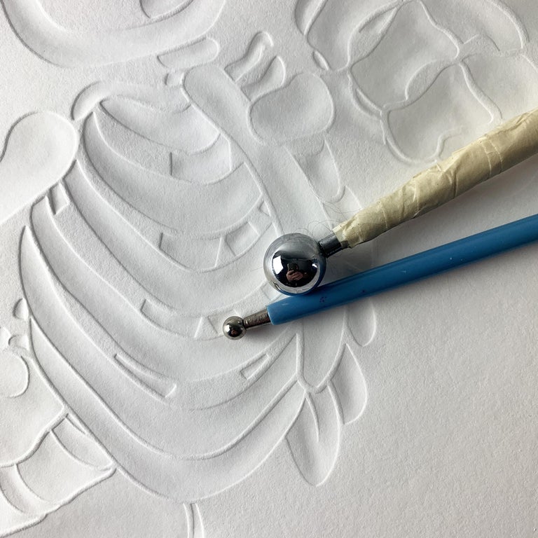 Embossed Golden Limited Edition Duck Print by Alessandro Paglia — Framed - Image 5