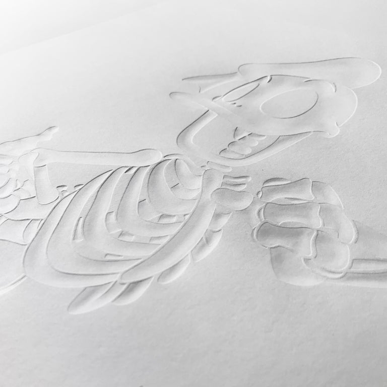 Embossed Golden Limited Edition Duck Print by Alessandro Paglia — Framed - Image 6