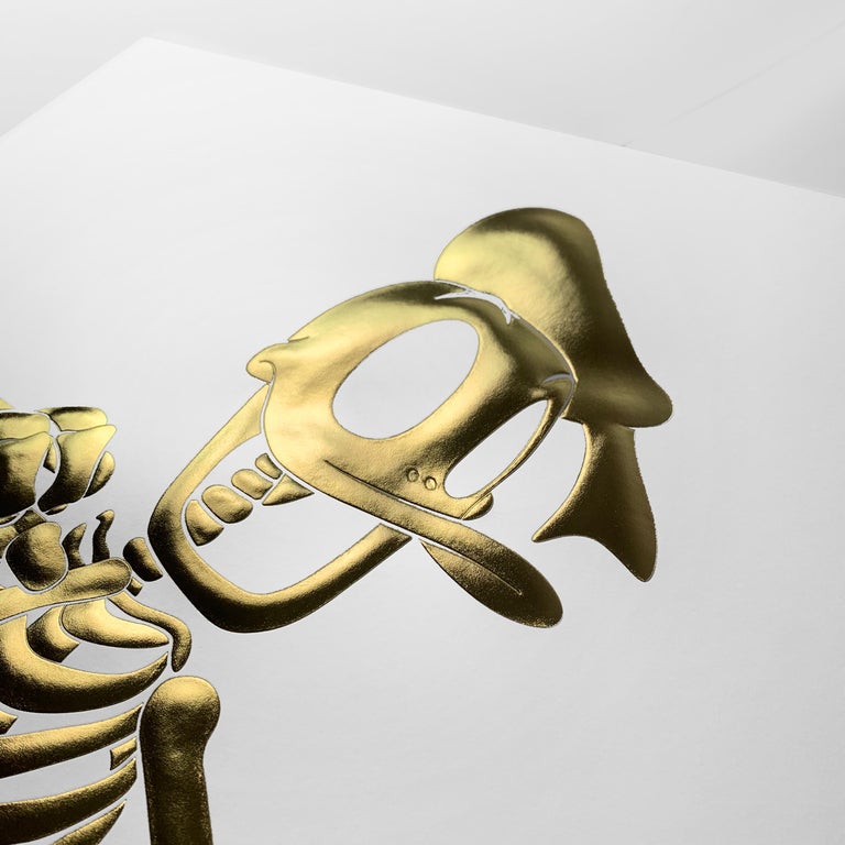 Embossed Golden Limited Edition Duck Print by Alessandro Paglia — Framed - Image 7