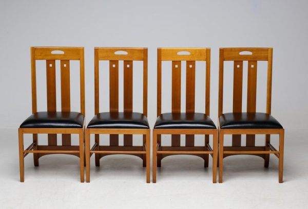 Set of Four Mackintosh “309 Ingram” Mid Century Modern Dining Chairs by Cassina - Image 10