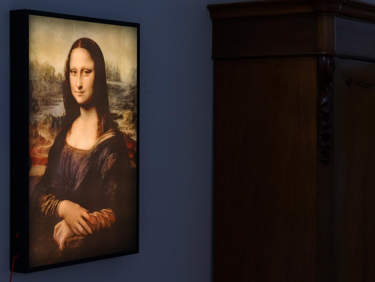 Virgil Abloh, "Mona Lisa", Artwork with Steel Frame, 2019 - Image 2