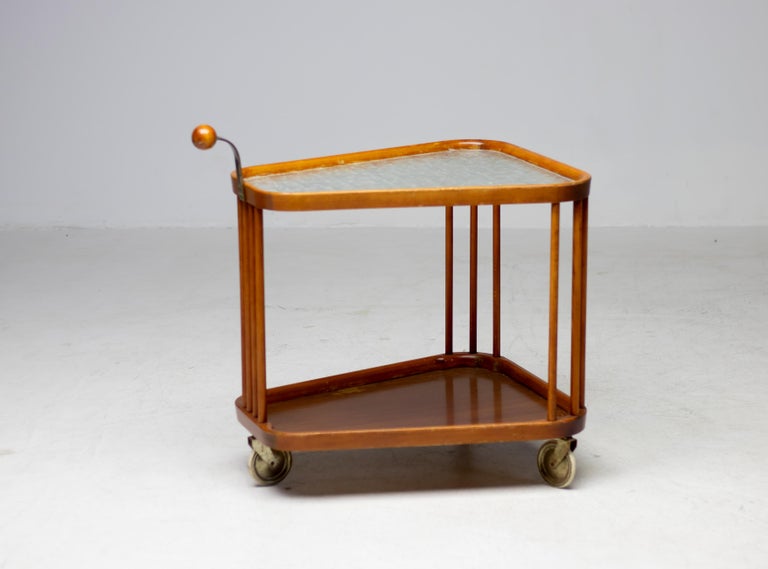 Elevate Entertaining With This Scandinavian Modern Maple and Glass Cart - Image 8