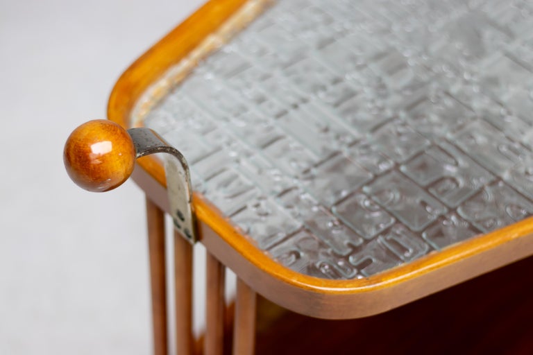 Elevate Entertaining With This Scandinavian Modern Maple and Glass Cart - Image 2