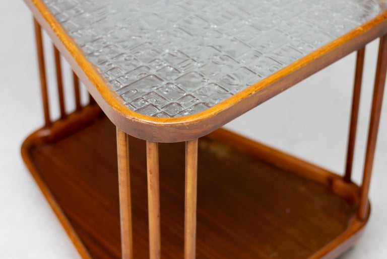 Elevate Entertaining With This Scandinavian Modern Maple and Glass Cart - Image 5