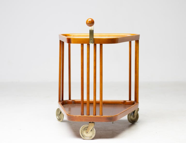 Elevate Entertaining With This Scandinavian Modern Maple and Glass Cart - Image 6