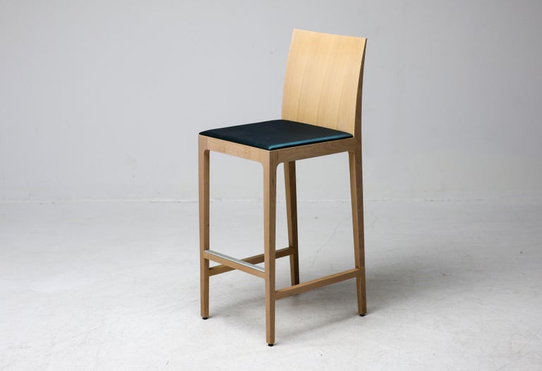 Set of Six “Anna” Beech Barstools by Crassevig, Italy, 1990s - Image 12