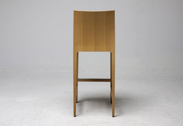Set of Six “Anna” Beech Barstools by Crassevig, Italy, 1990s - Image 8