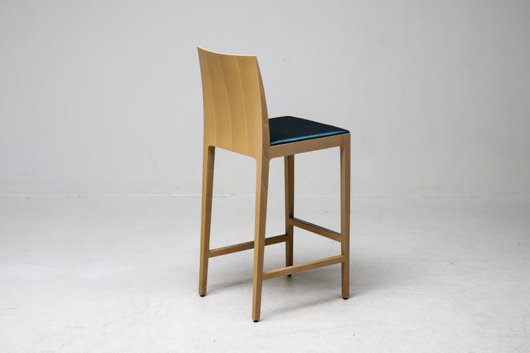 Set of Six “Anna” Beech Barstools by Crassevig, Italy, 1990s - Image 10