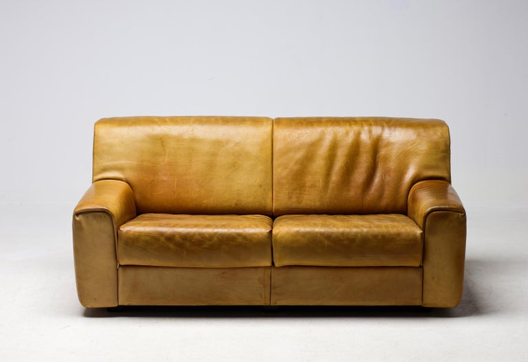 De Sede DS-42 2-Seater Sofa in Natural Bullhide, Switzerland 1970s - Image 2