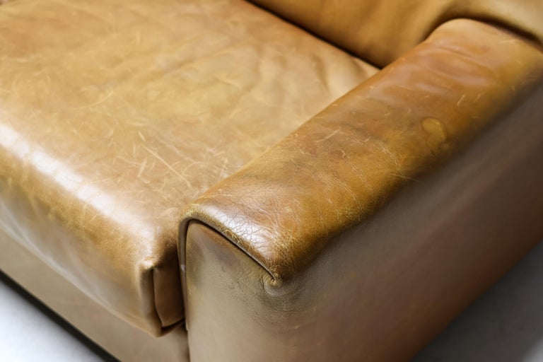 De Sede DS-42 2-Seater Sofa in Natural Bullhide, Switzerland 1970s - Image 7