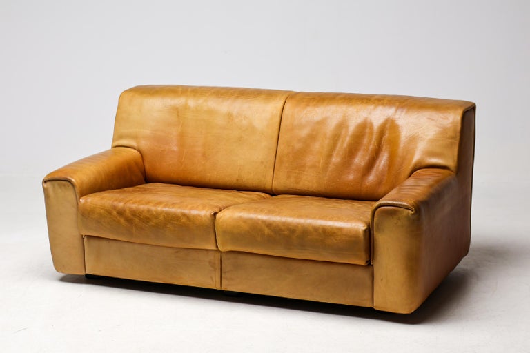 De Sede DS-42 2-Seater Sofa in Natural Bullhide, Switzerland 1970s - Image 18