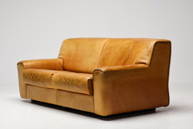 De Sede DS-42 2-Seater Sofa in Natural Bullhide, Switzerland 1970s - Image 5