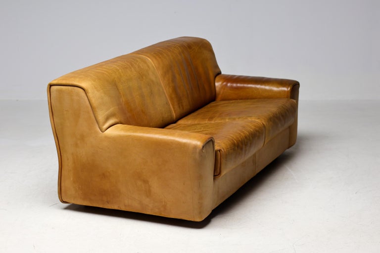De Sede DS-42 2-Seater Sofa in Natural Bullhide, Switzerland 1970s - Image 6