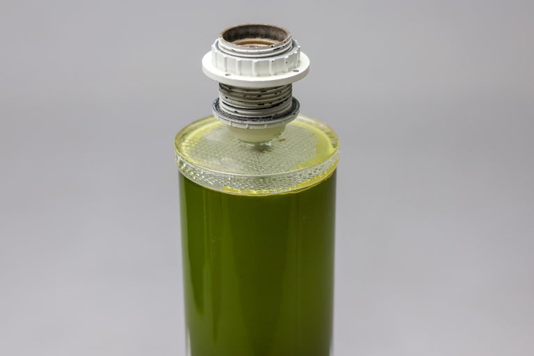 Danish Green Glass Table Lamp by Holmegaard, 1970s - Image 7