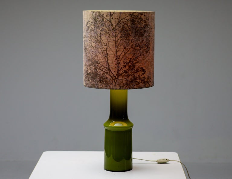 Danish Green Glass Table Lamp by Holmegaard, 1970s - Image 4